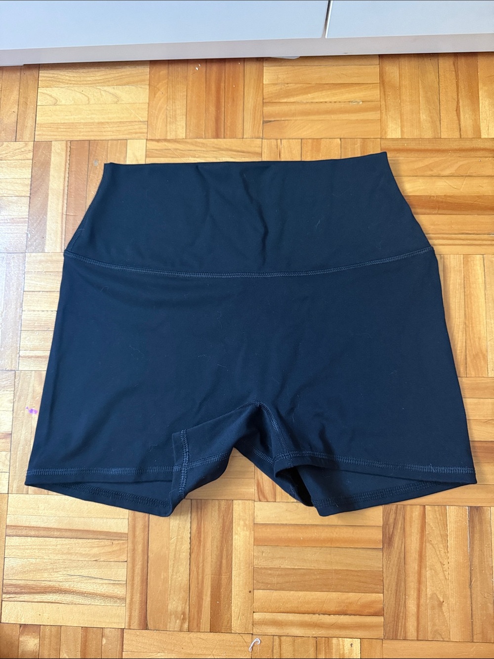 Garage High-Waist Black Athletic Shorts